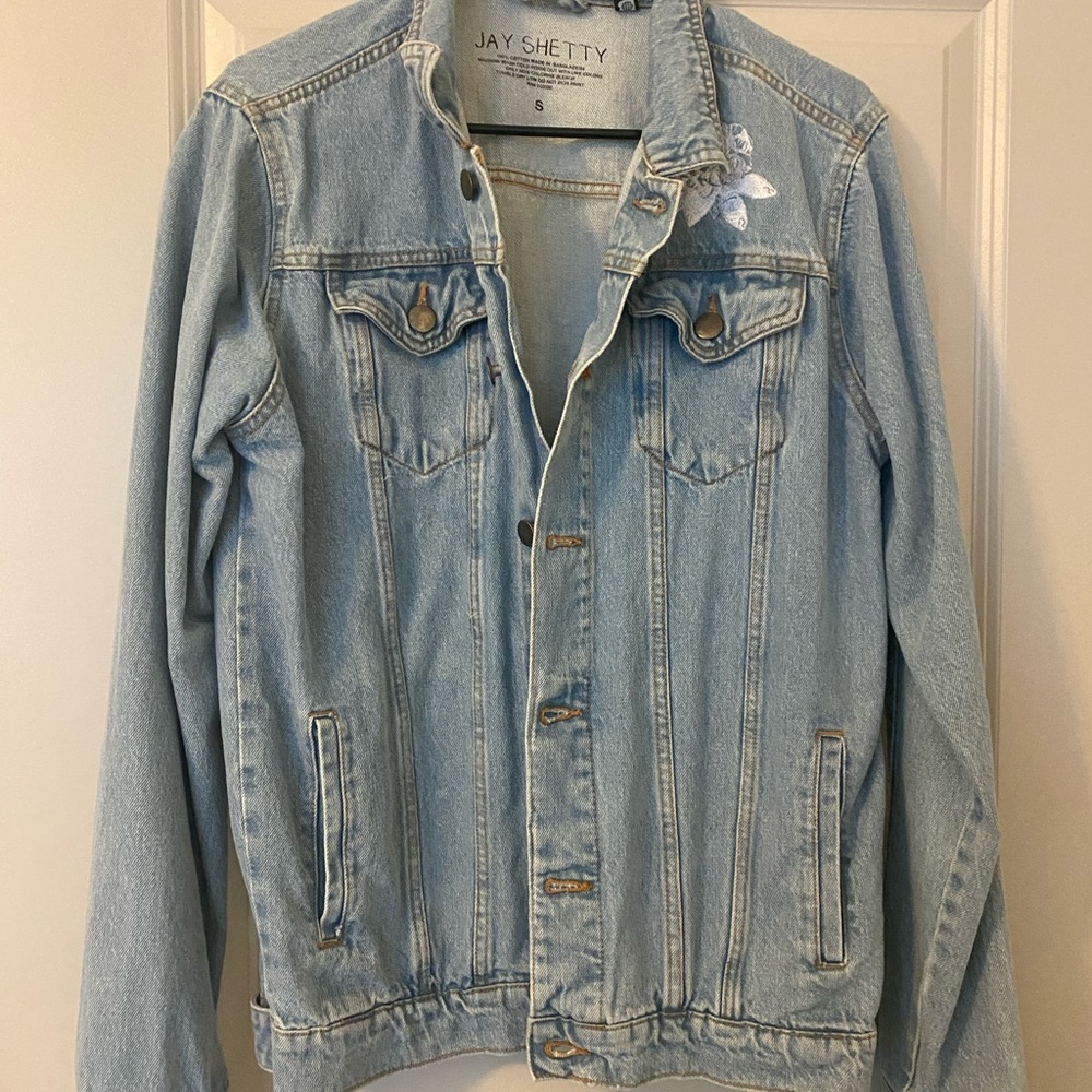 90’s Jean Jacket Jay Shetty “PURPOSE” Blue denim